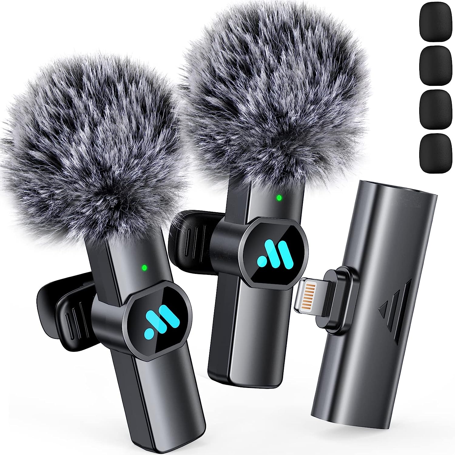 QR-4-3 Wireless Lavalier Microphone mini recording on Mic Lapel Noise cancelling